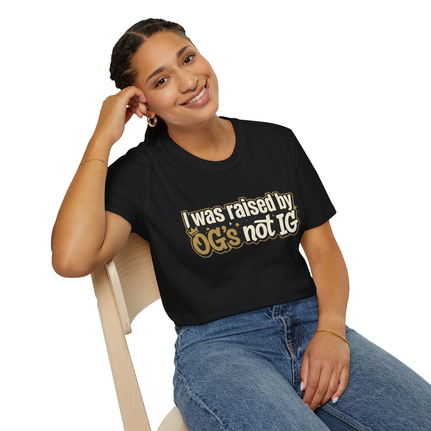Raised by OGs Not IG T-Shirt — Retro Streetwear Tee