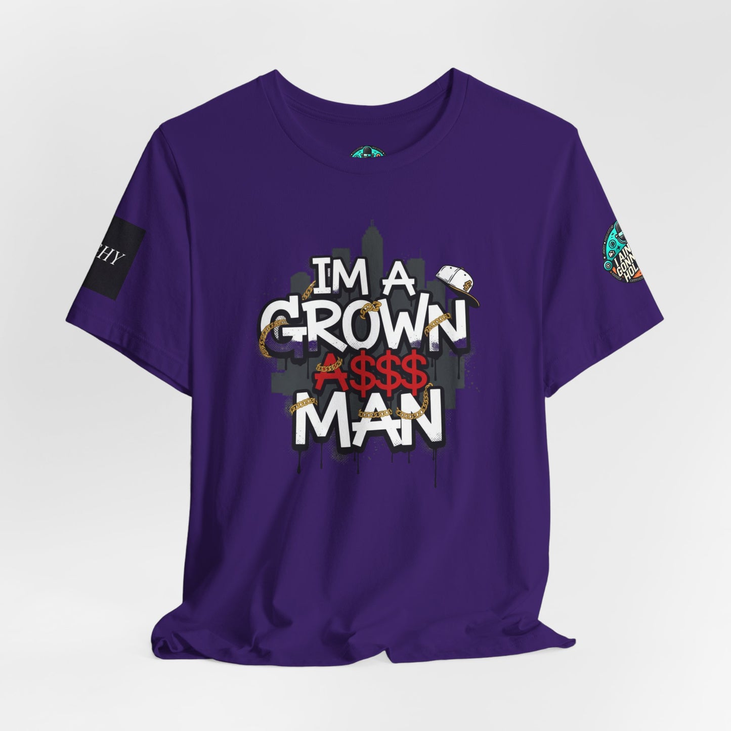 Grown Ass Man 2.0 Graphic Tee — Funny Urban Slang T‑Shirt
