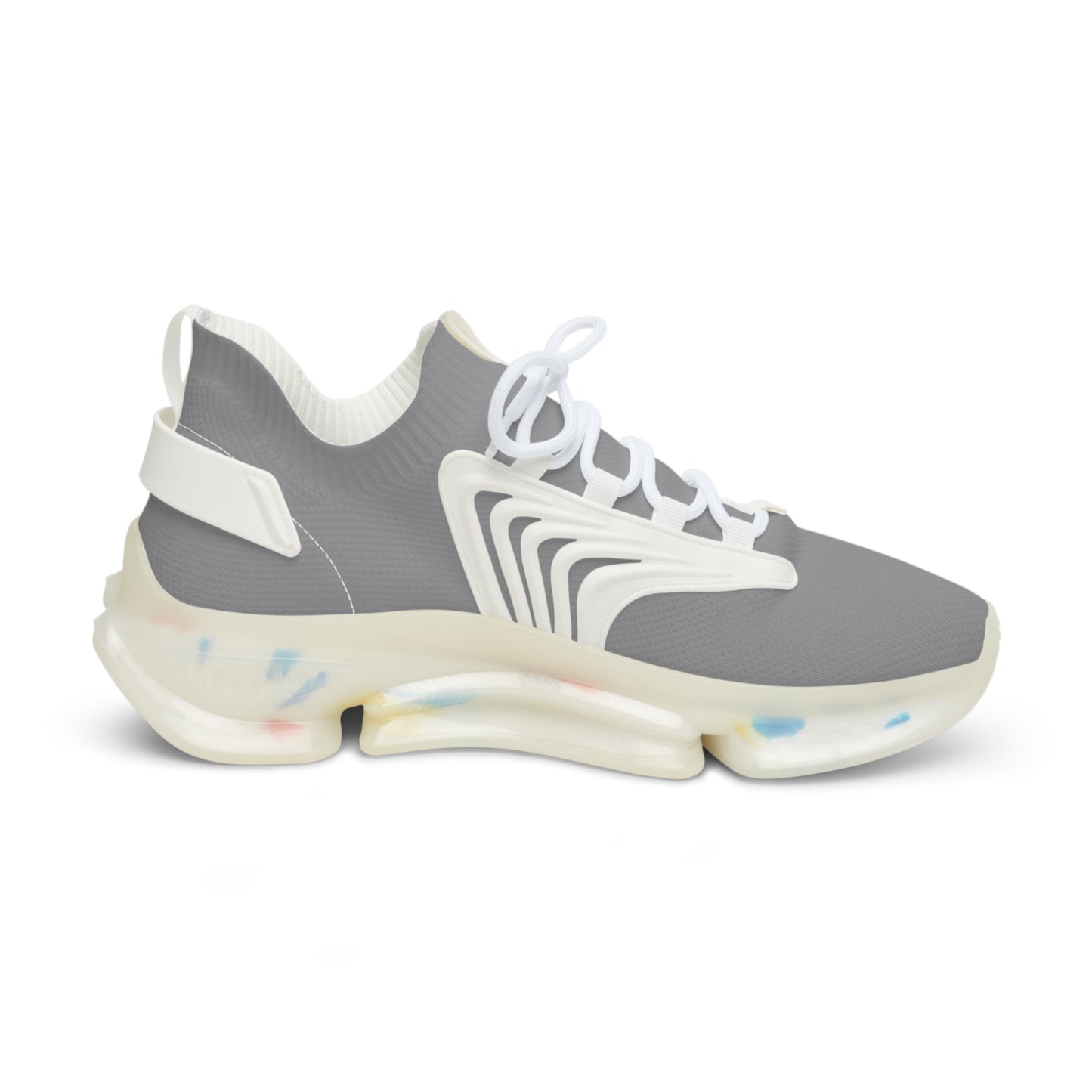 Grey Mesh Sneakers — Lightweight Athletic Running Shoes for men