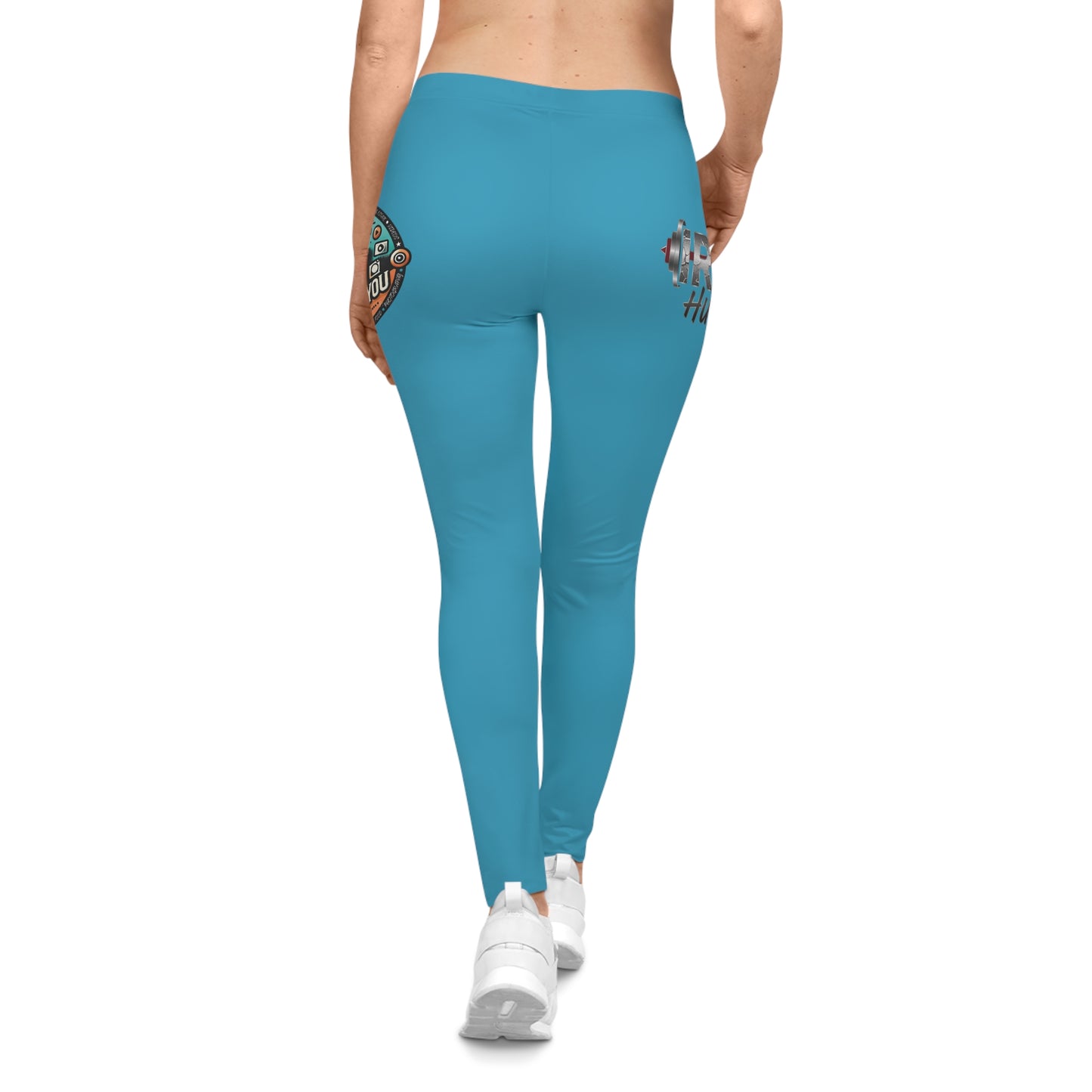 Motivational Graphic Leggings — "Iron Hustle" Fitness Yoga Pants