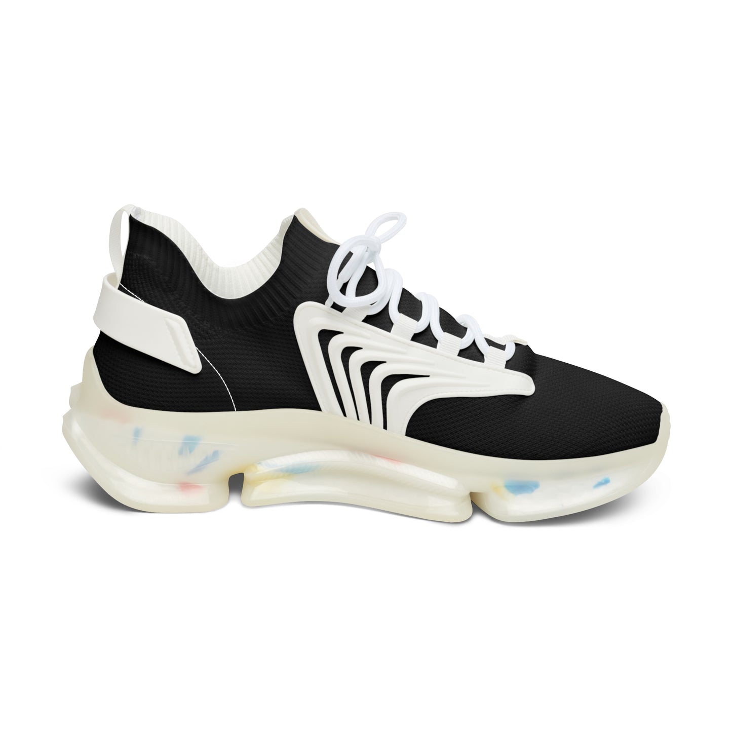 Black Mesh Women's Sneakers — Lightweight Breathable Athletic Shoes