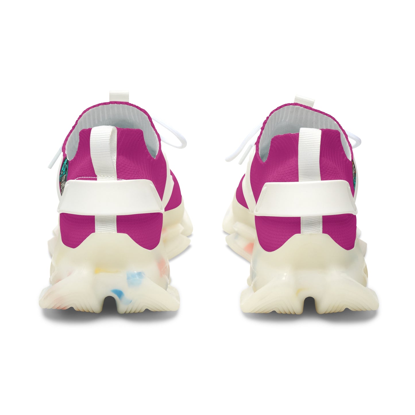 Pink and white sole Women's Sneakers — Lightweight Breathable Athletic Shoes