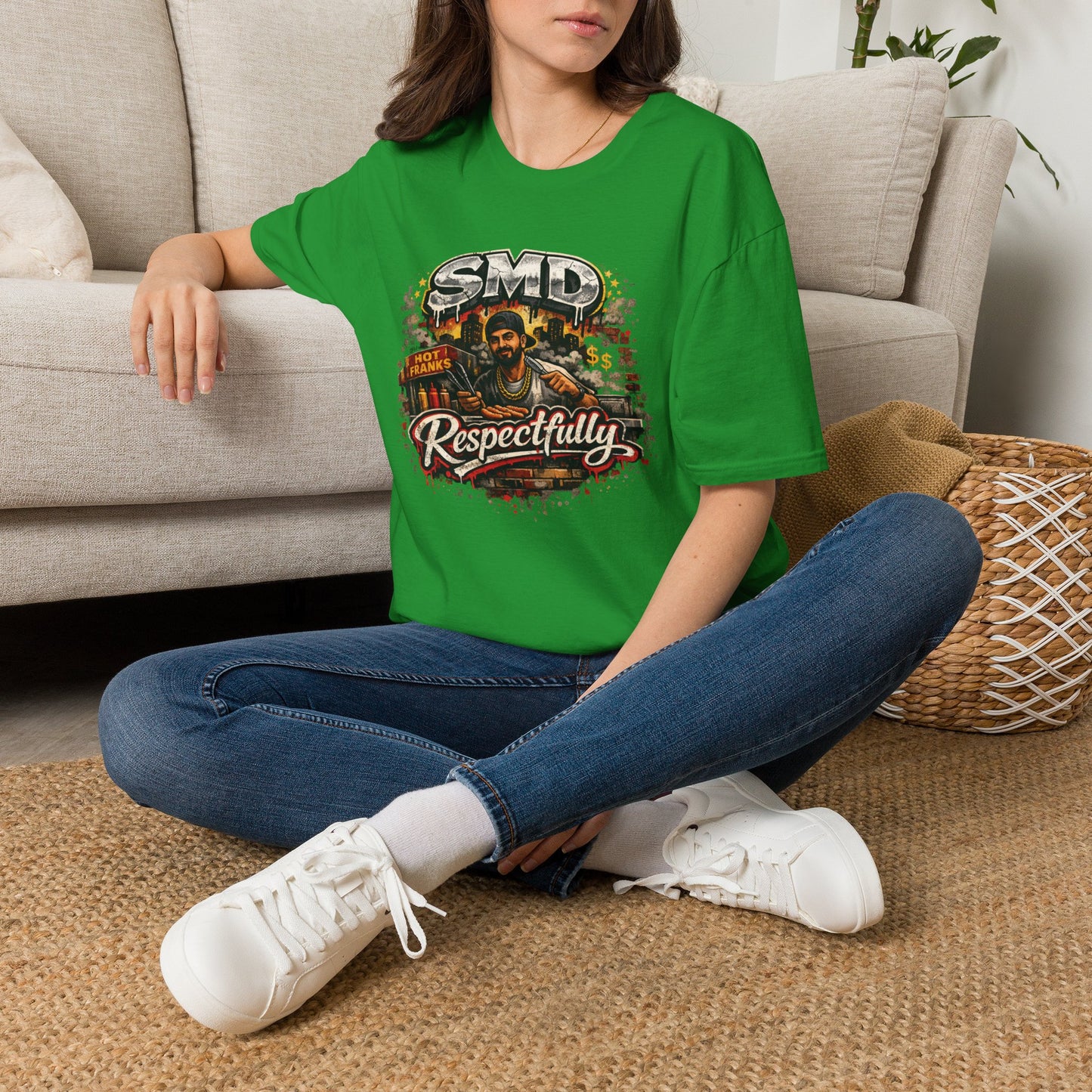 T-Shirt — SMD 'Respectfully' Vintage Hot Franks Streetwear Tee