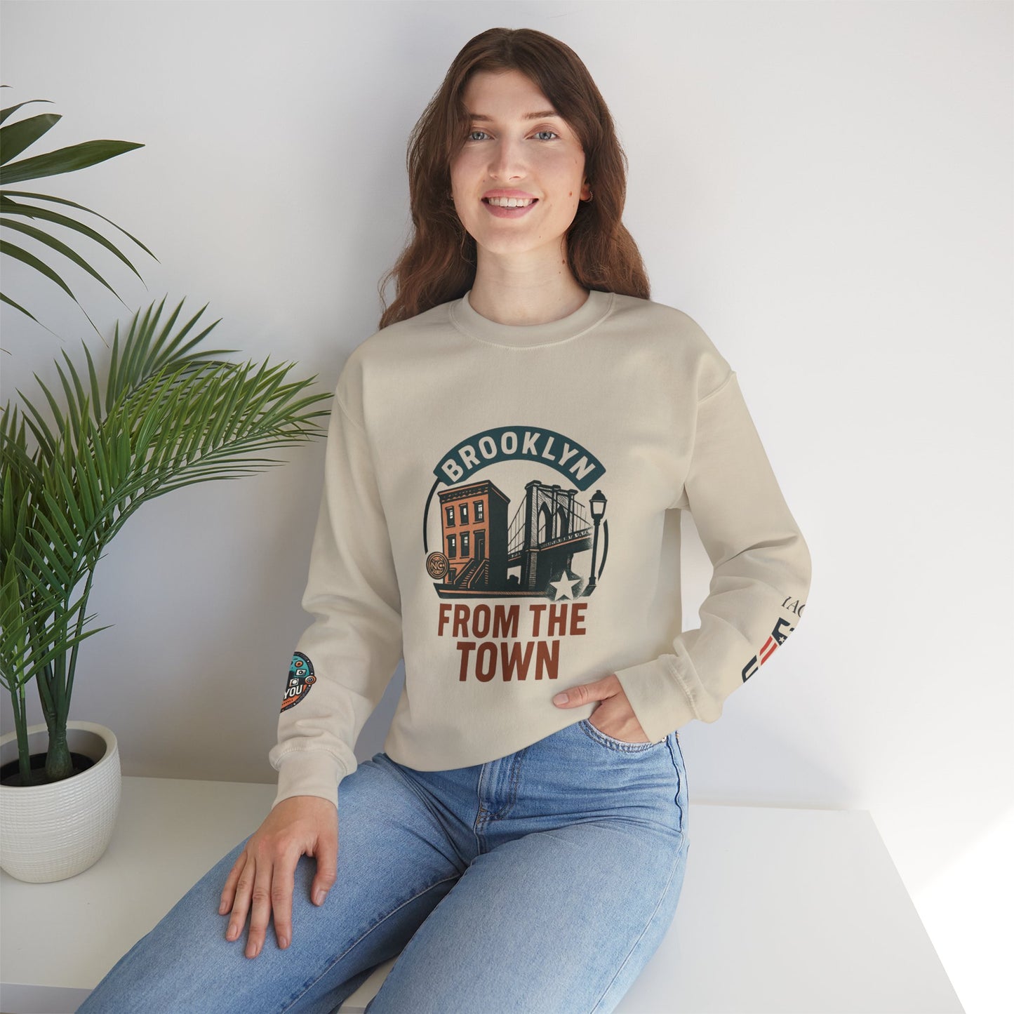 Brooklyn From The Town Crewneck Sweatshirt — NYC Borough Pride Pullover