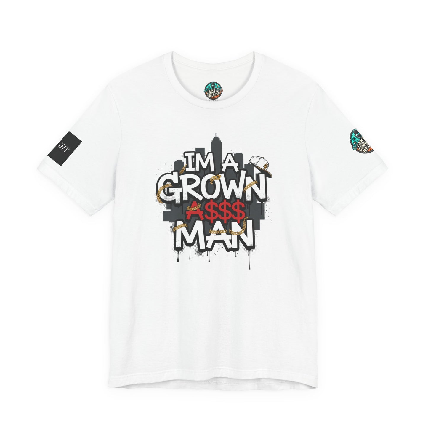 Grown Ass Man 2.0 Graphic Tee — Funny Urban Slang T‑Shirt