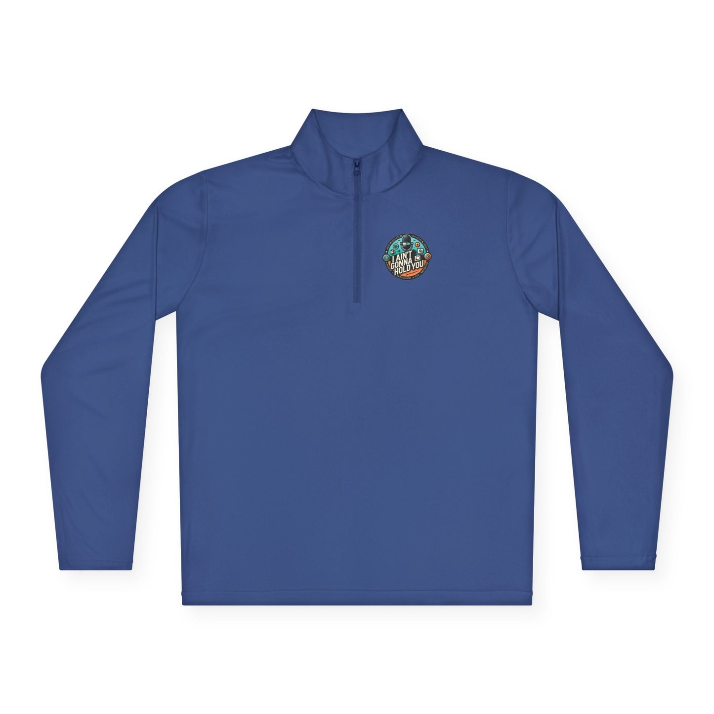 Quarter-Zip Pullover with logo prints