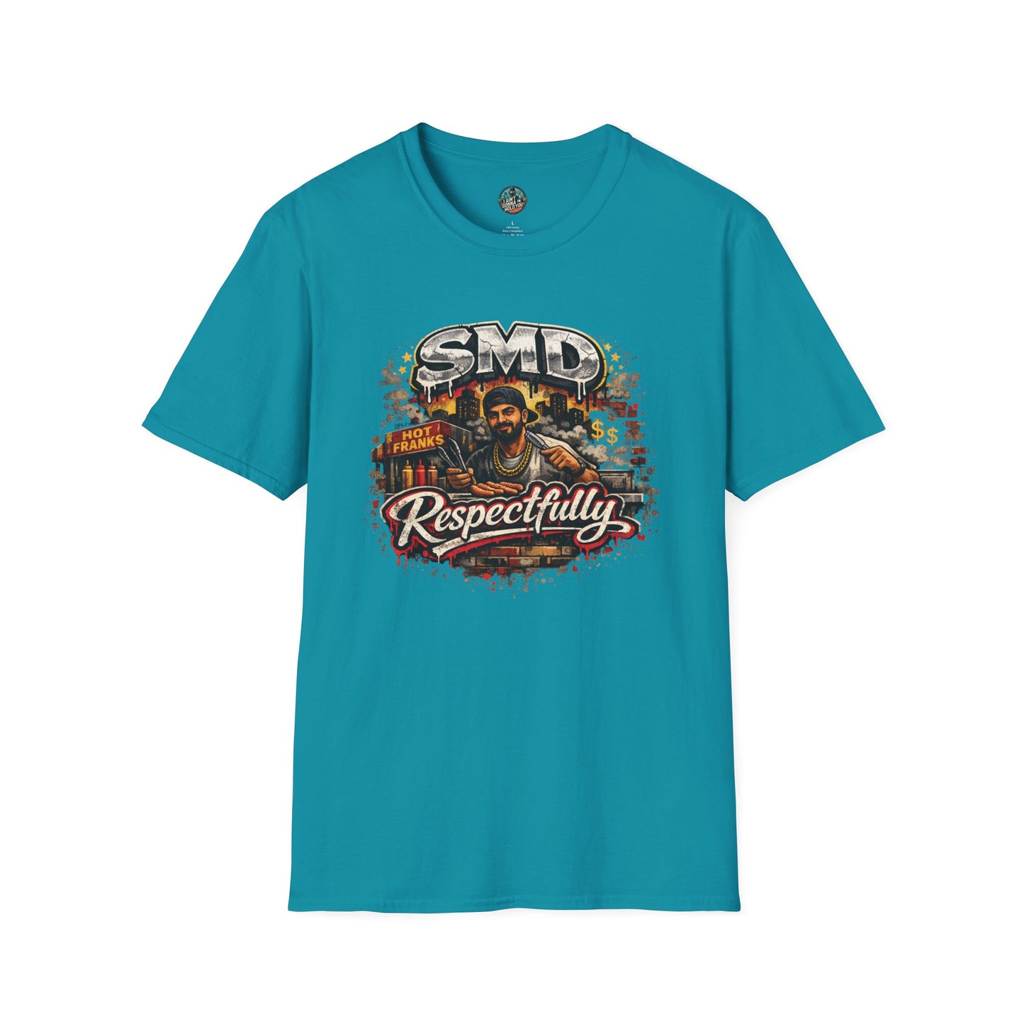 T-Shirt — SMD 'Respectfully' Vintage Hot Franks Streetwear Tee