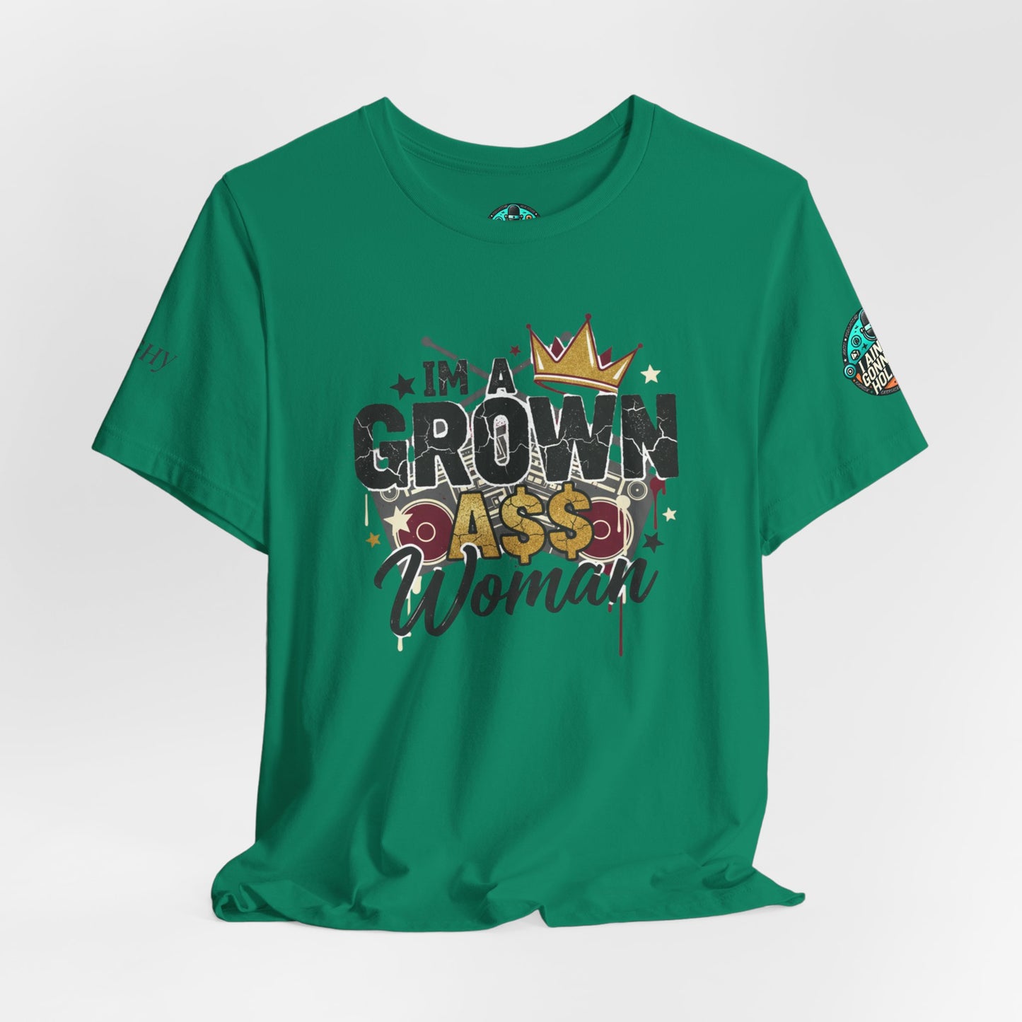 Grown Ass Woman Graphic Tee — Funny Urban Slang T‑Shirt