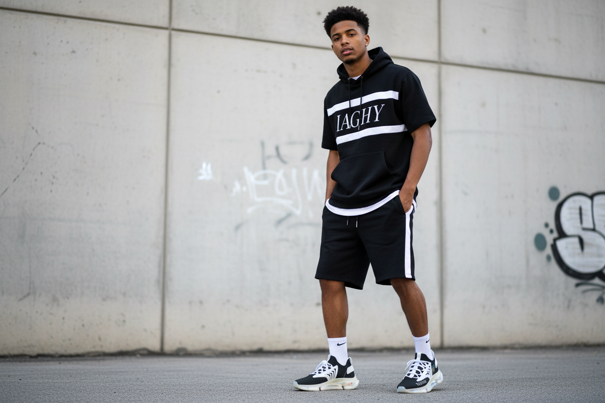 Black Mesh Sneakers — Lightweight Athletic Running Shoes for Men