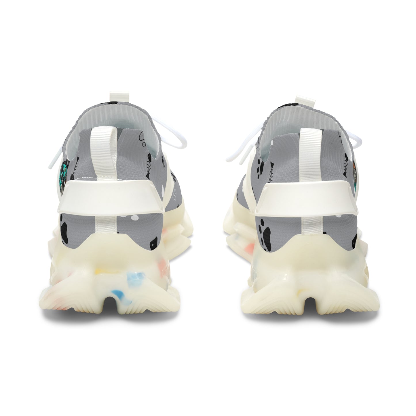 Gray and bones Mesh Women's Sneakers — Lightweight Breathable Athletic Shoes