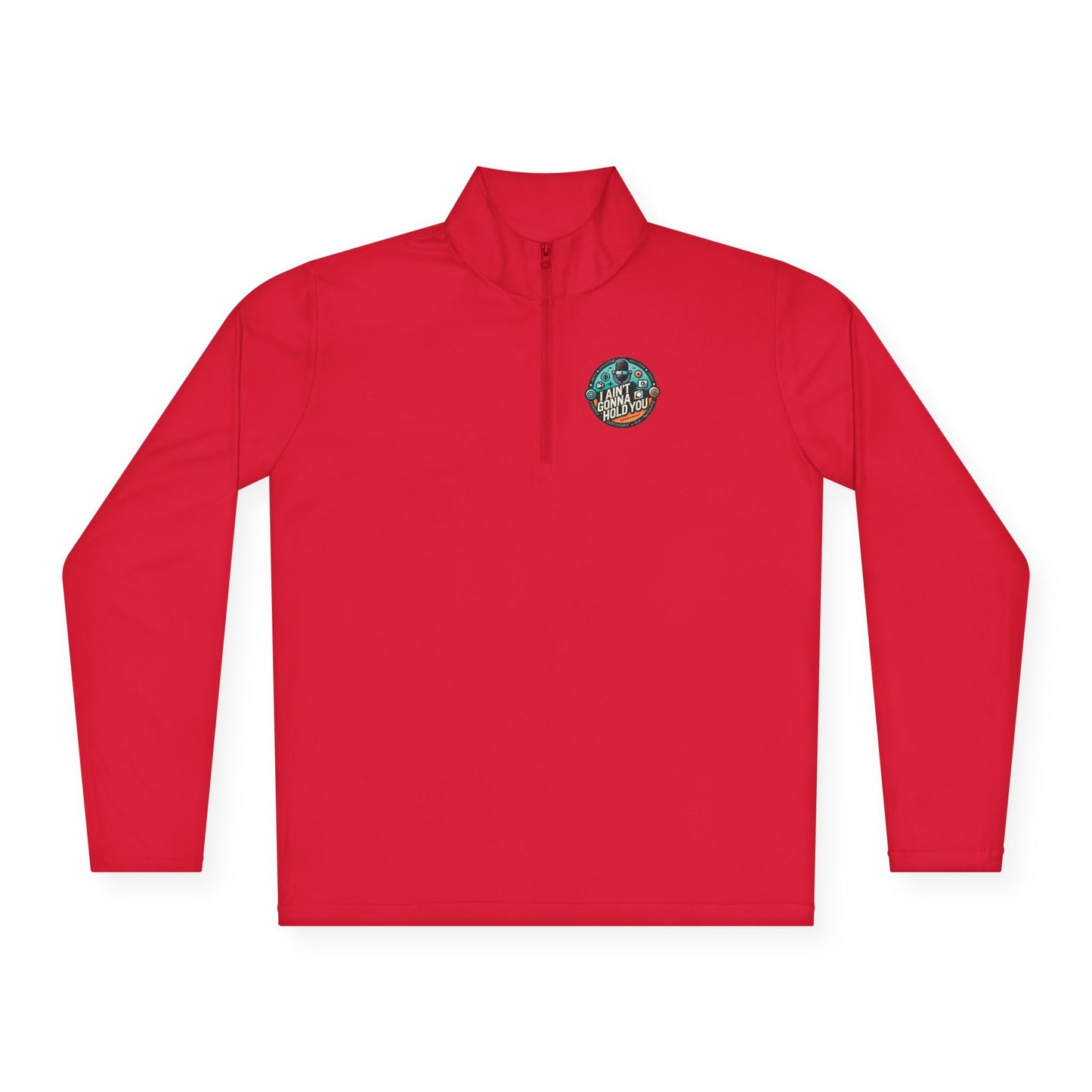 Quarter-Zip Pullover with logo prints
