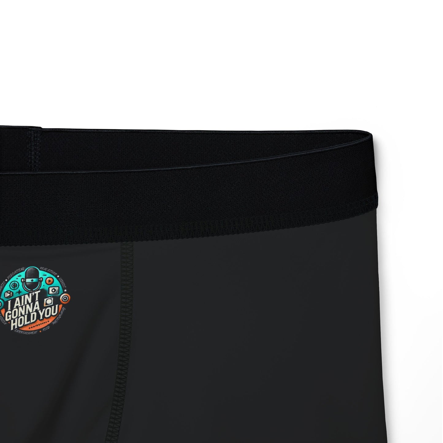 Mens Boxers — Black Boxer Briefs with IAGHY Logo