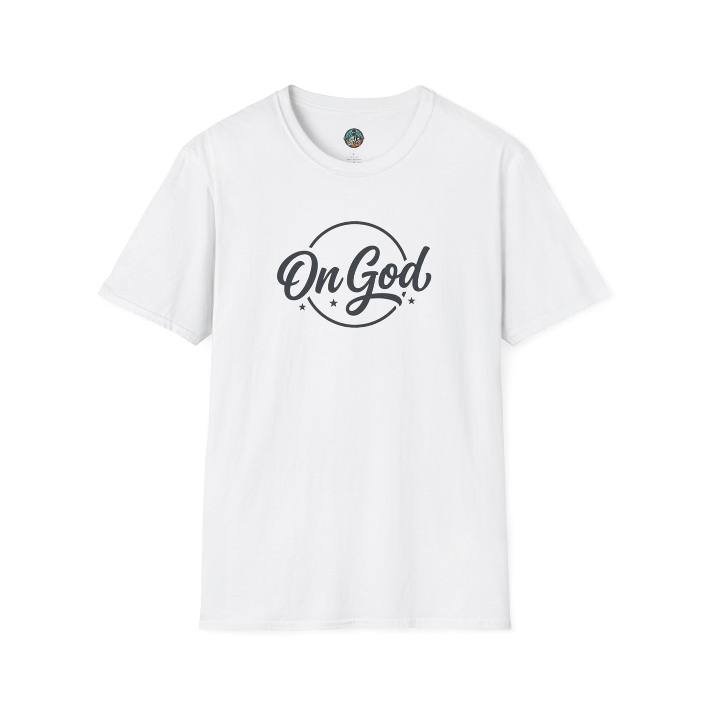 On God T-Shirt — Faith-Inspired Retro Script White Tee