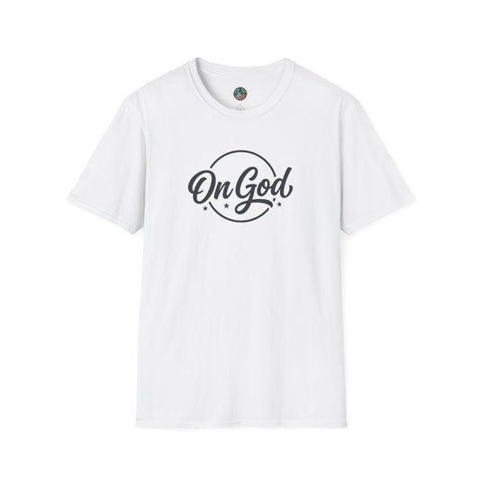On God T-Shirt — Faith-Inspired Retro Script White Tee