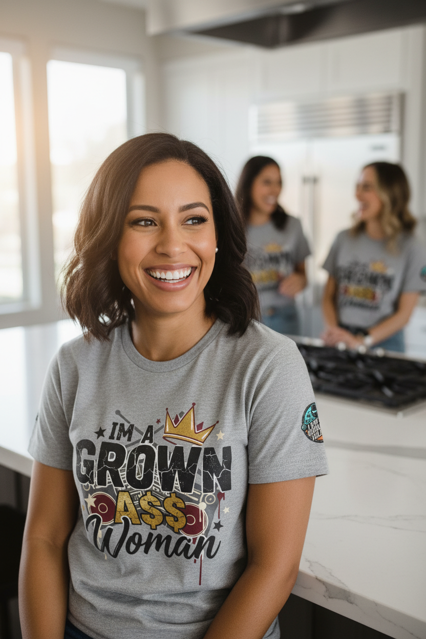 Grown Ass Woman Graphic Tee — Funny Urban Slang T‑Shirt