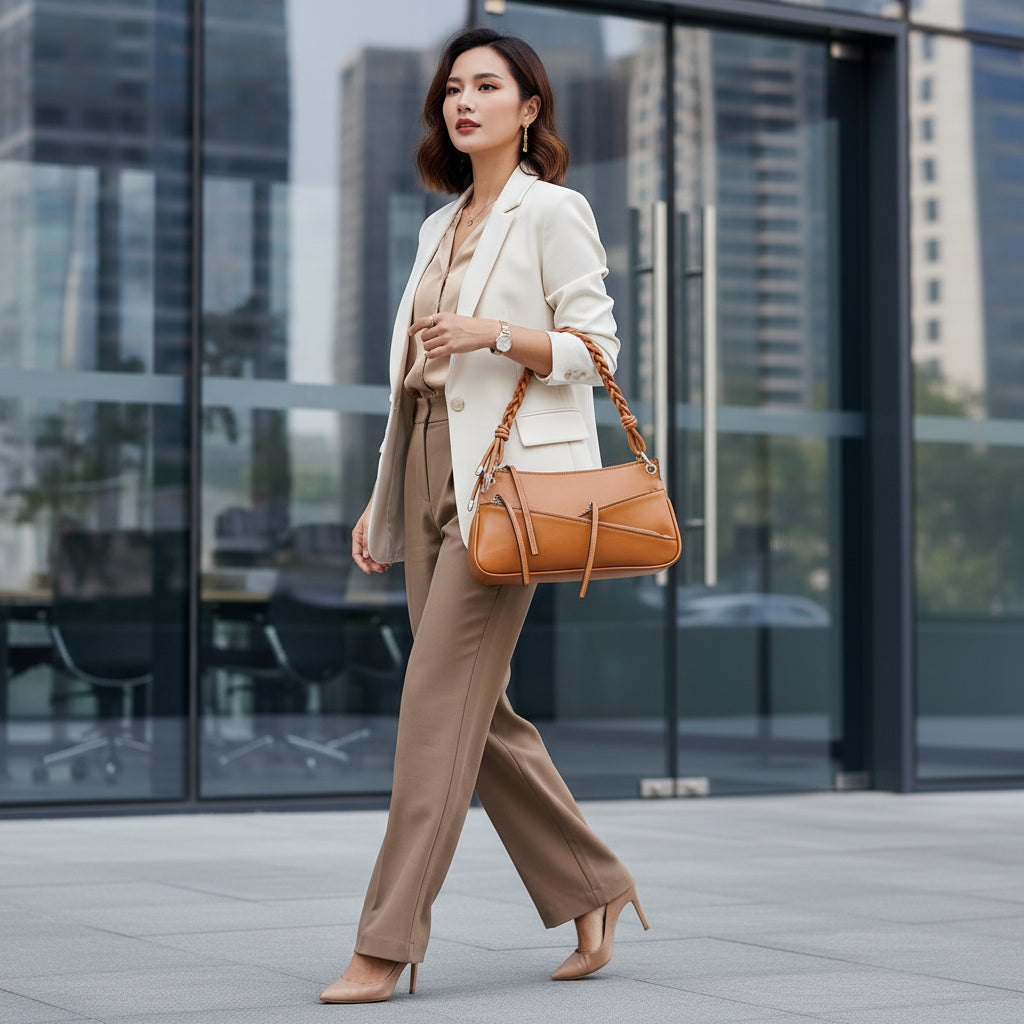 Small Shoulder Bag Unique Handmade Woven Handle hobo