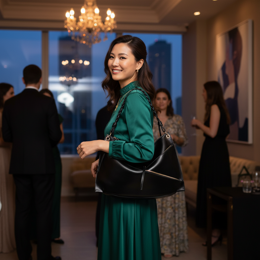 Large Shoulder Bag Unique Handmade Woven Handle  hobo