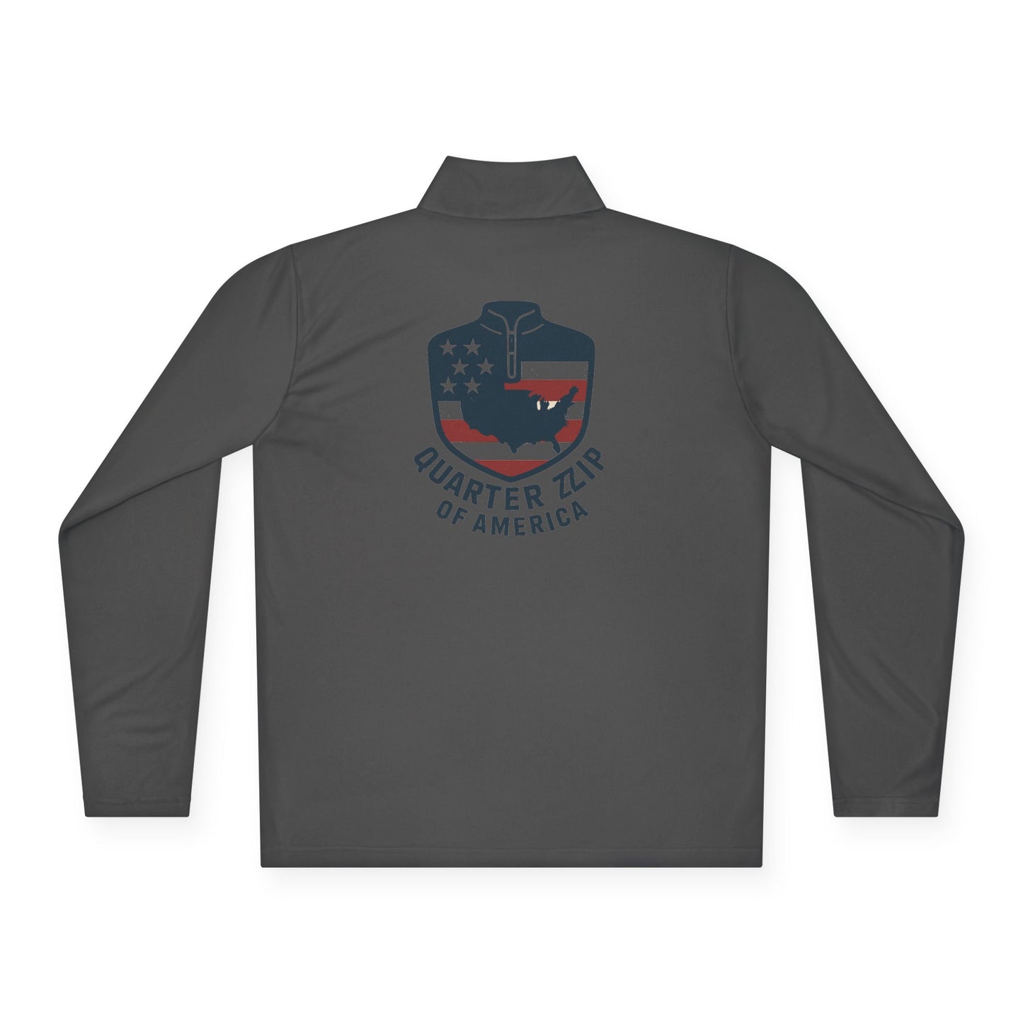 Quarter-Zip Pullover with logo prints