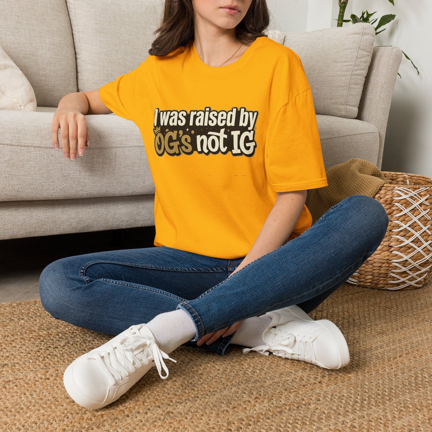 Raised by OGs Not IG T-Shirt — Retro Streetwear Tee