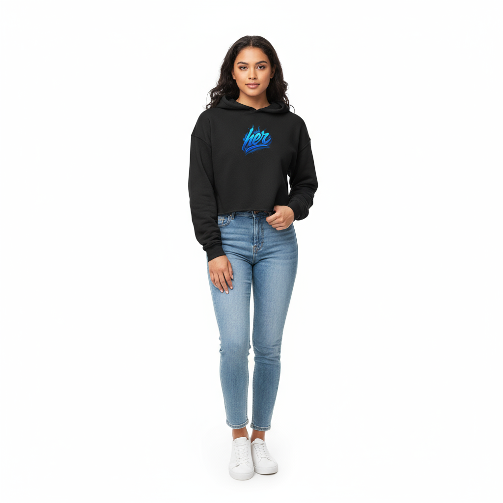 "Her" Cropped Hoodie