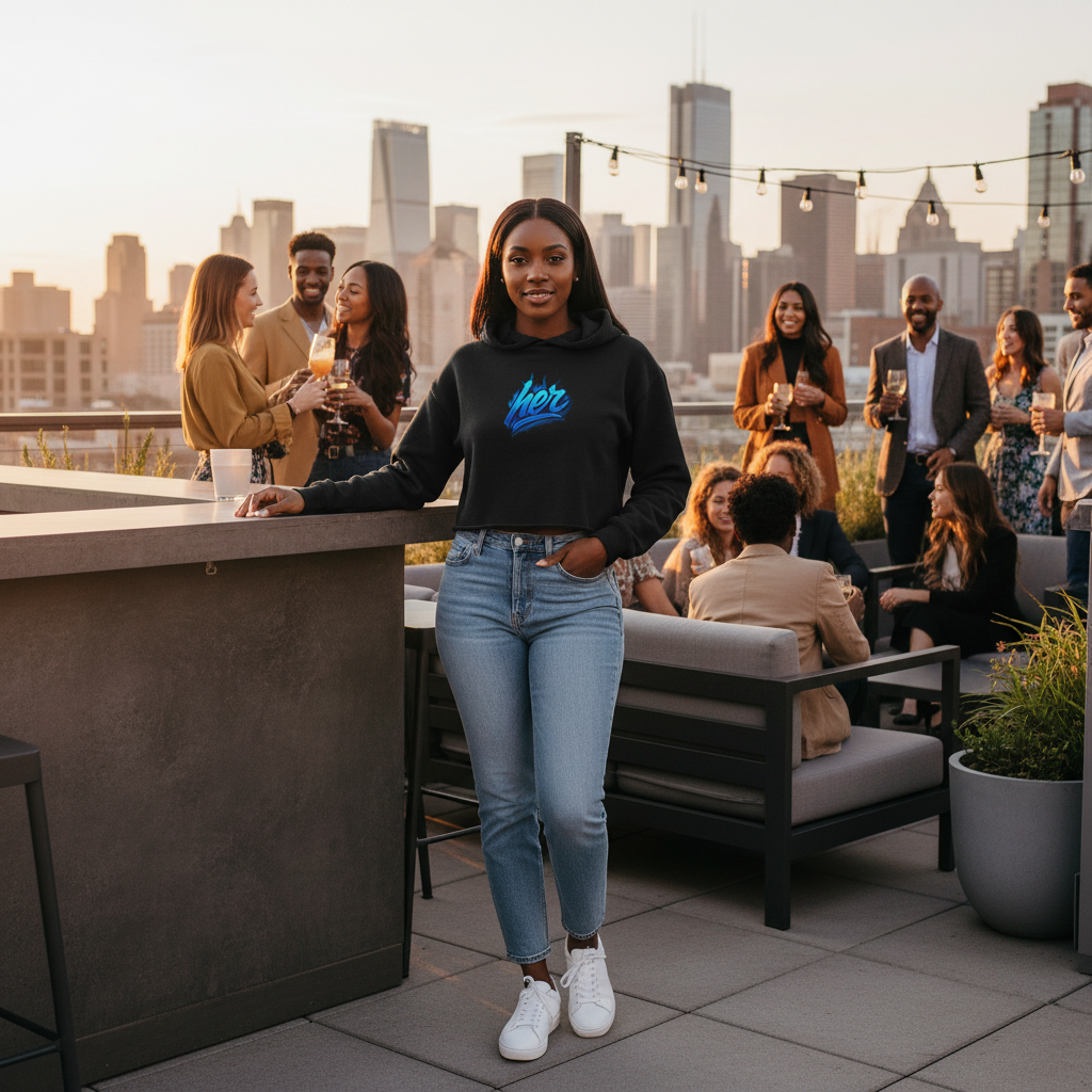 "Her" Cropped Hoodie