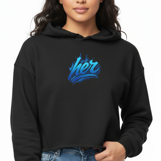 "Her" Cropped Hoodie