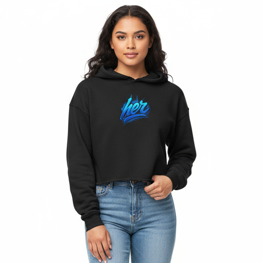 "Her" Cropped Hoodie