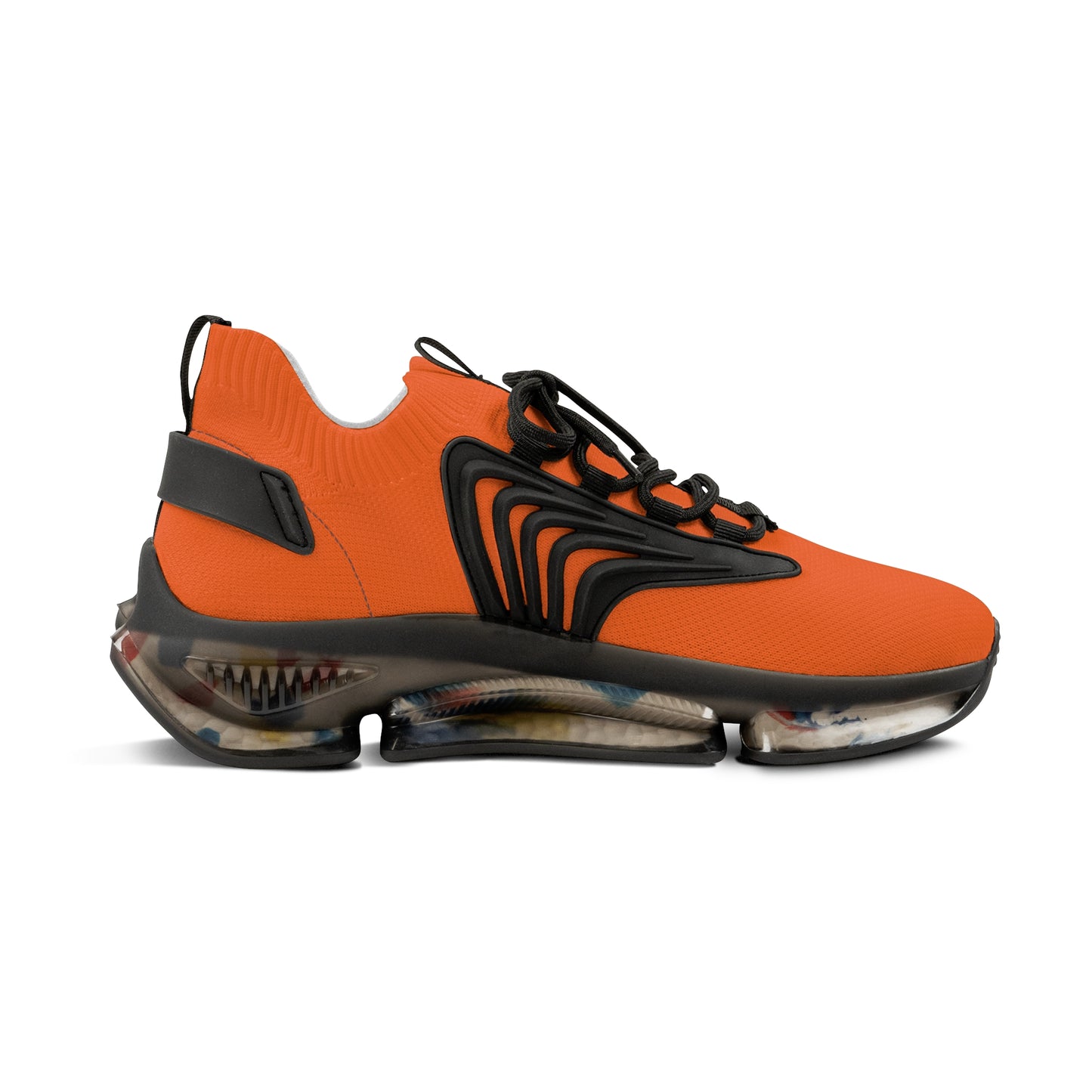 Orange Mesh Sneakers — Lightweight Athletic Running Shoes for Men