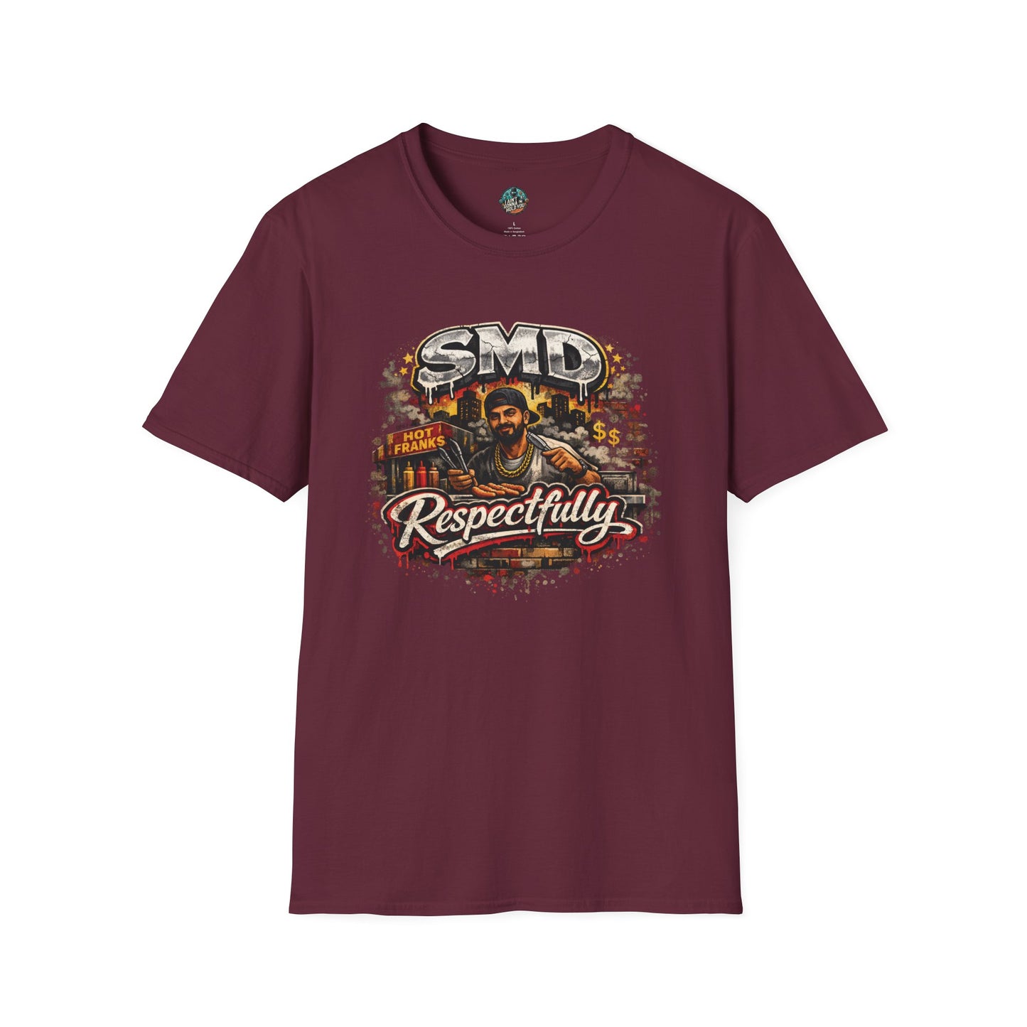 T-Shirt — SMD 'Respectfully' Vintage Hot Franks Streetwear Tee