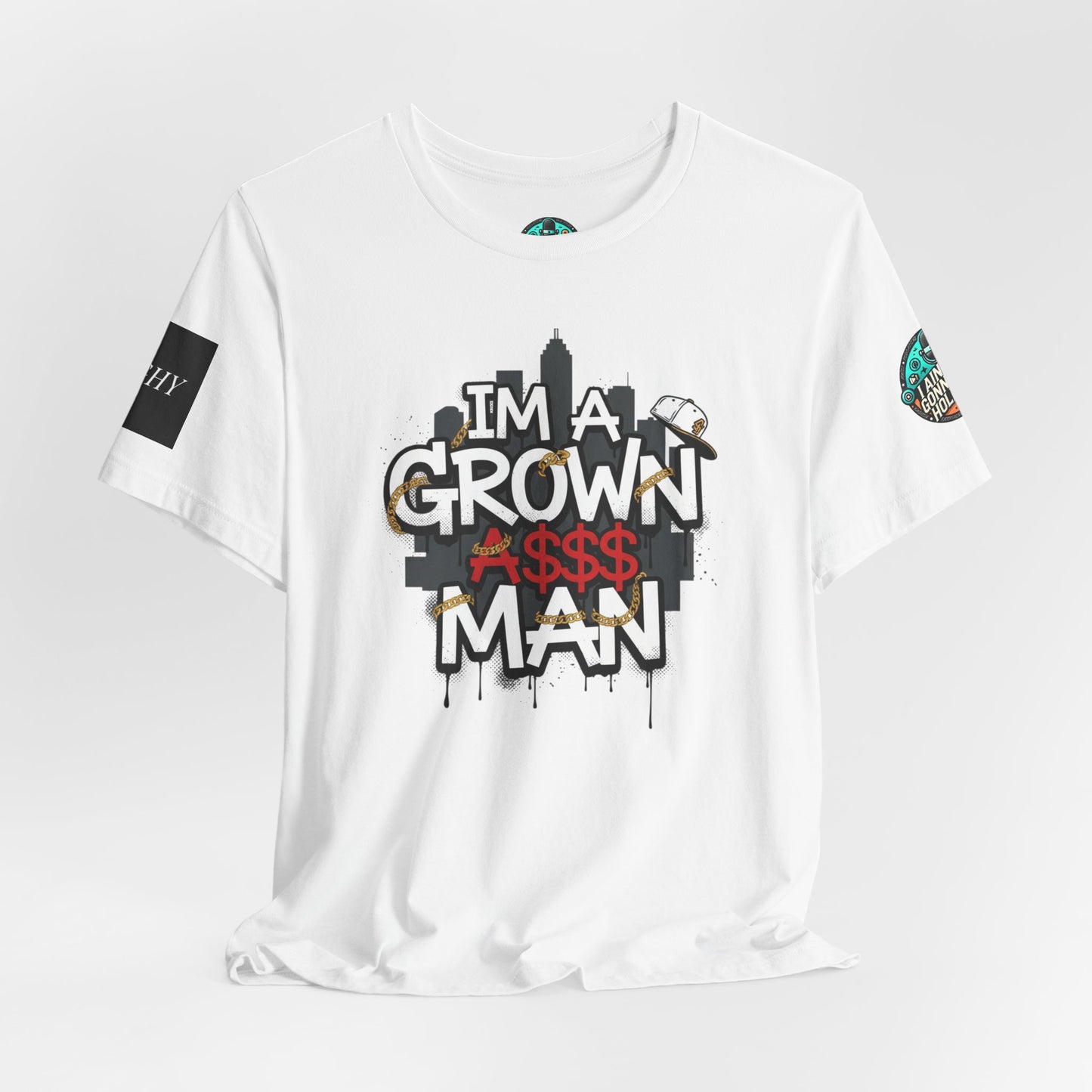Grown Ass Man 2.0 Graphic Tee — Funny Urban Slang T‑Shirt