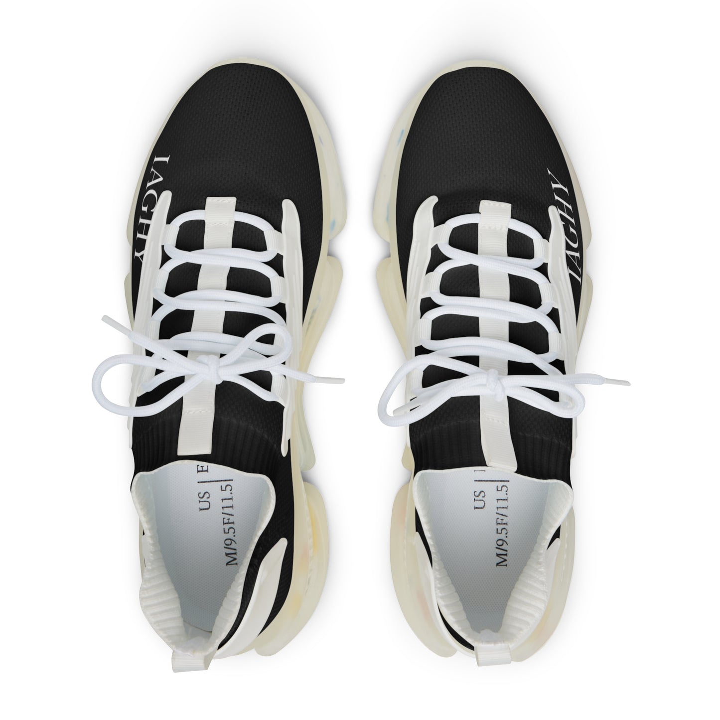 Black Mesh Sneakers — Lightweight Athletic Running Shoes for Men