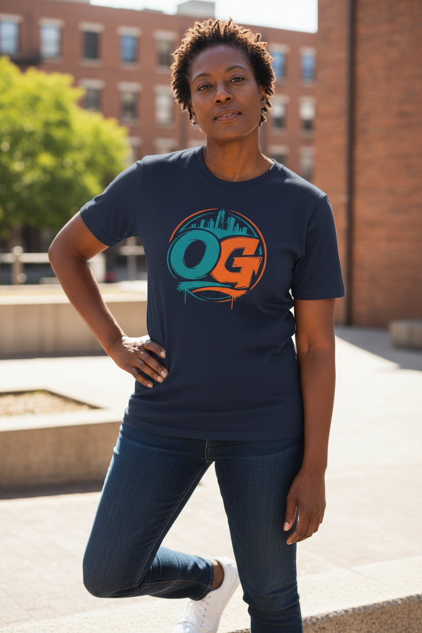 OG Legend Tee — Retro Miami Skyline Graphic T-Shirt