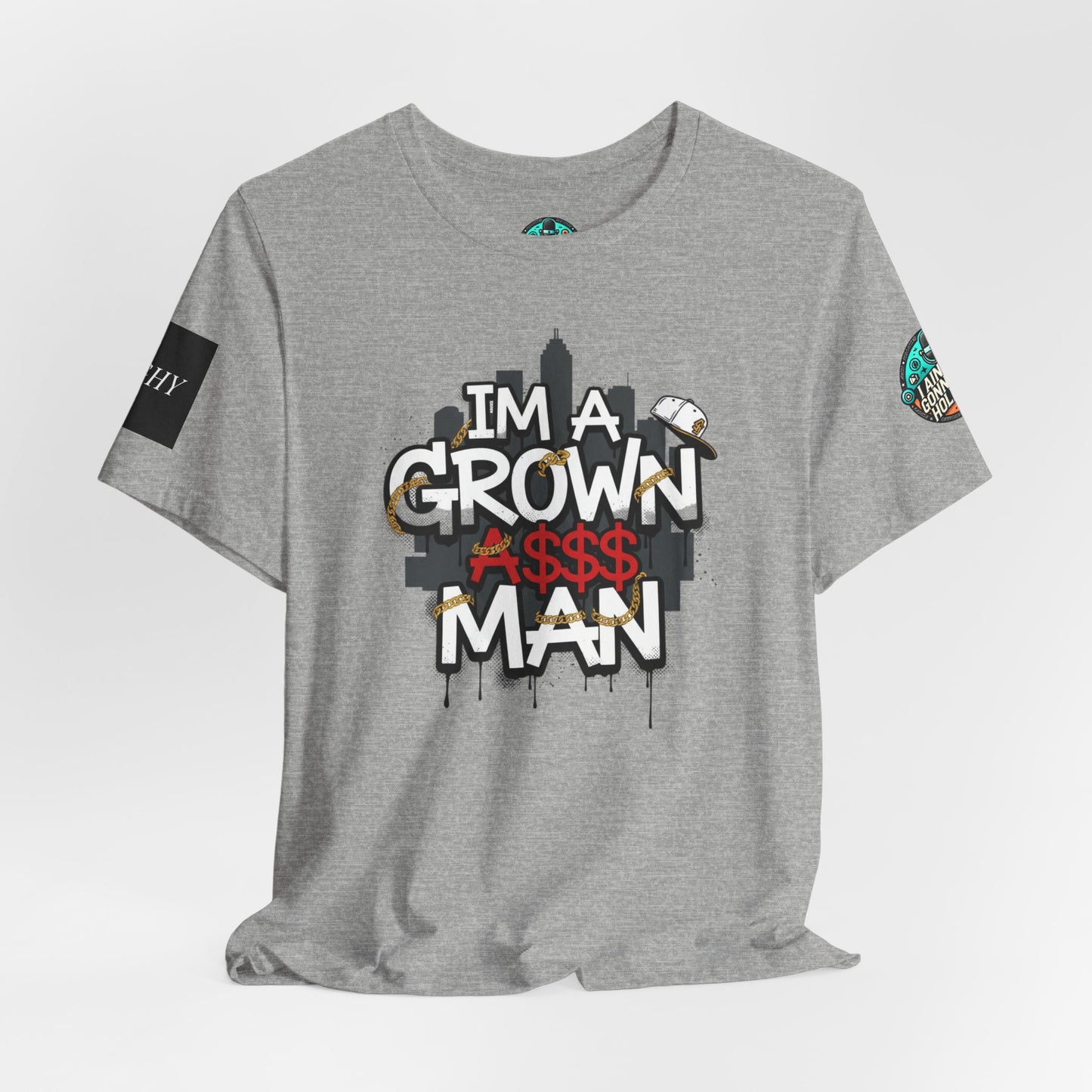 Grown Ass Man 2.0 Graphic Tee — Funny Urban Slang T‑Shirt