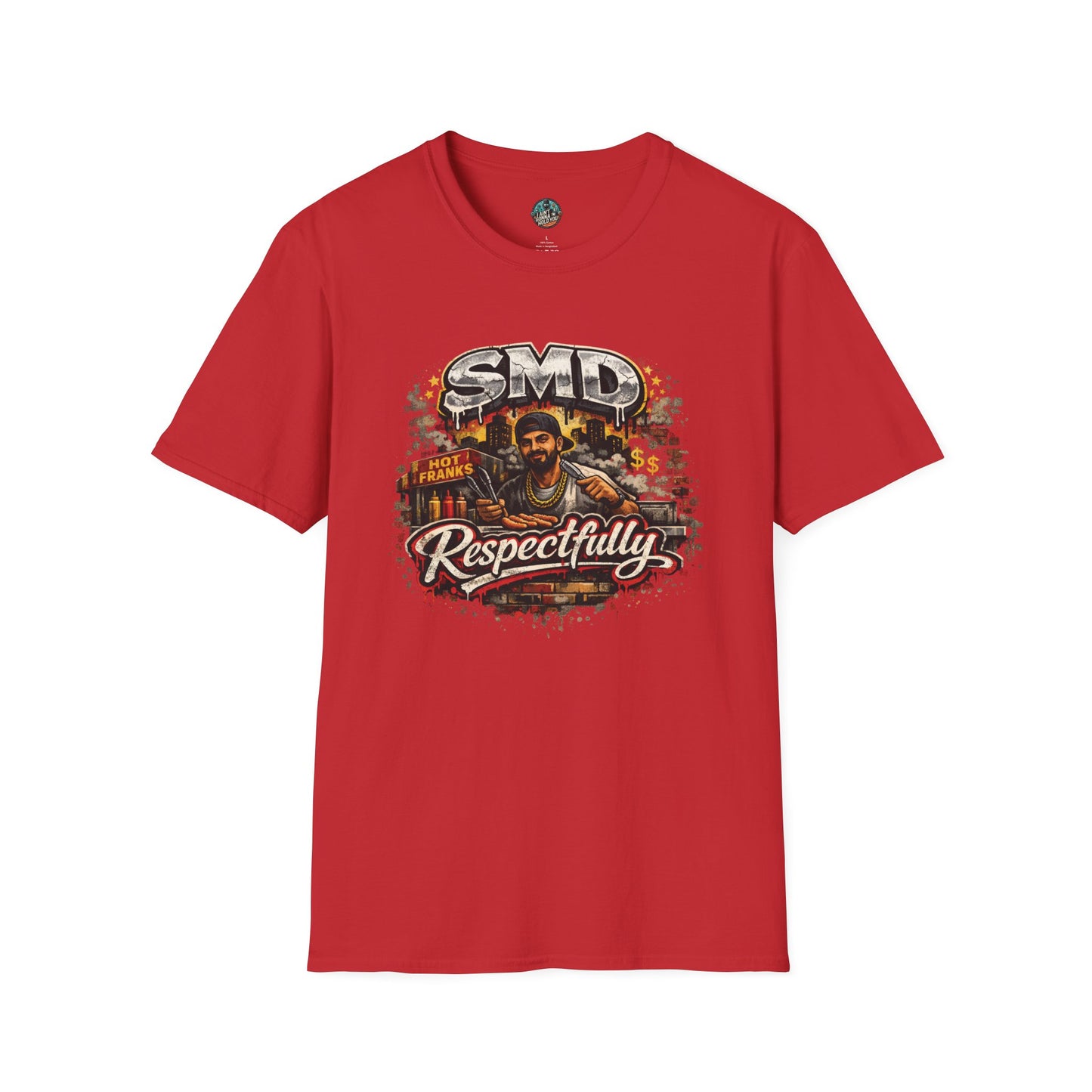 T-Shirt — SMD 'Respectfully' Vintage Hot Franks Streetwear Tee