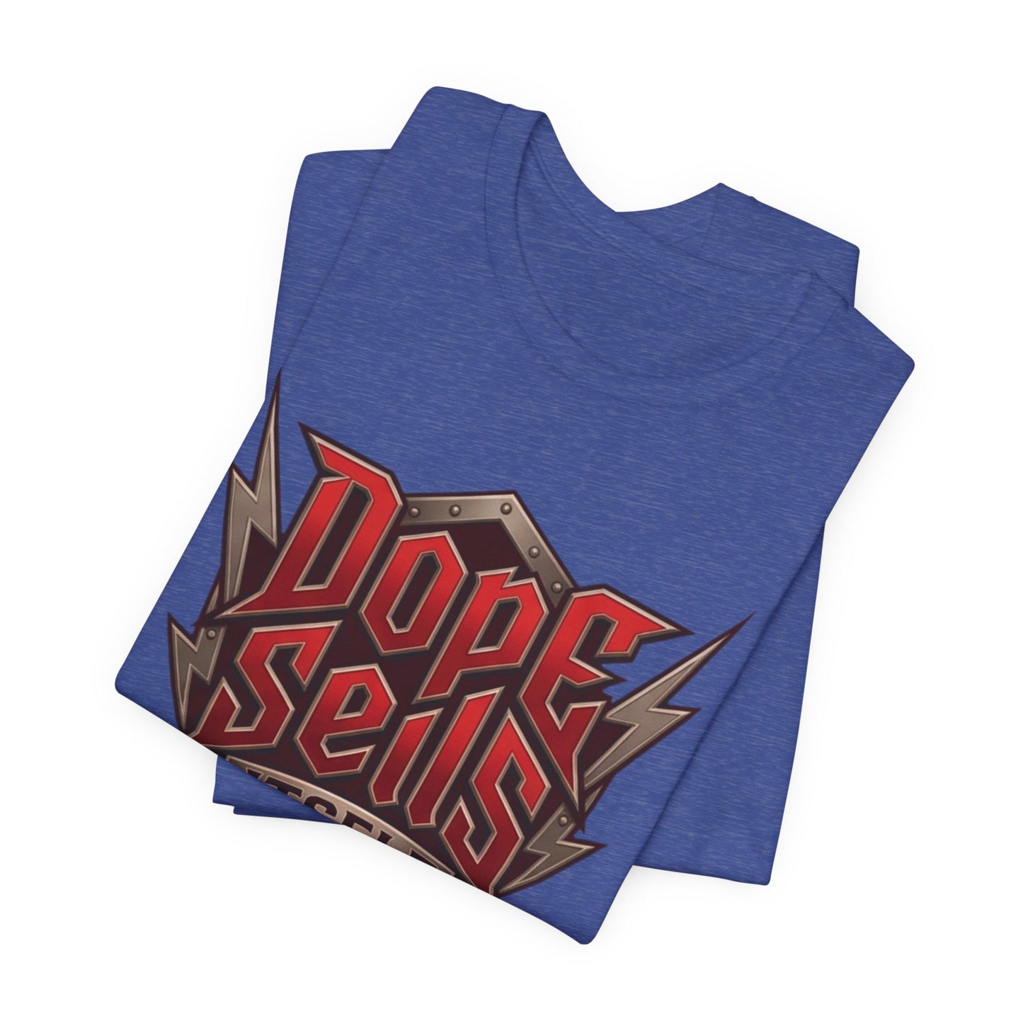 T-Shirt — "Dope Sells Itself" Retro Rock Graphic Red Tee