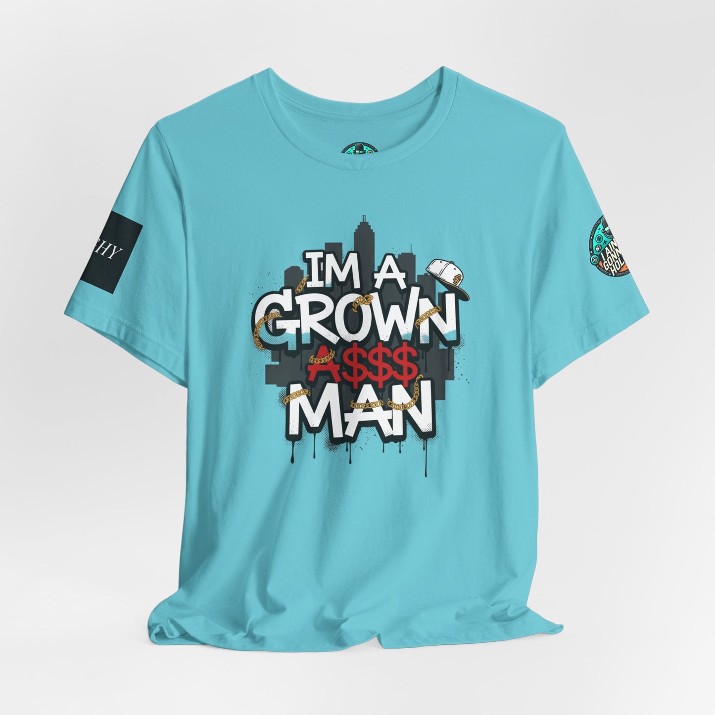 Grown Ass Man 2.0 Graphic Tee — Funny Urban Slang T‑Shirt