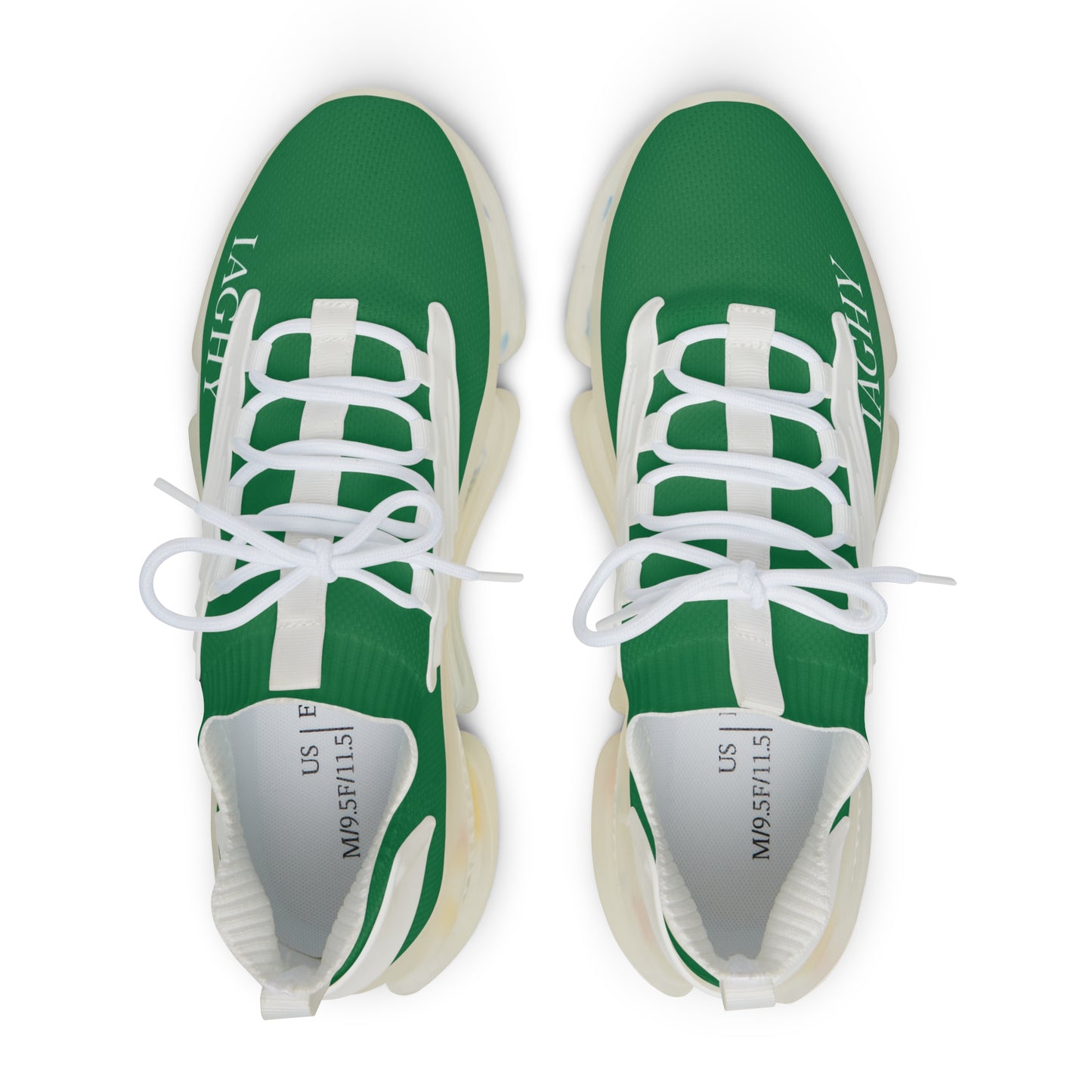 Green Mesh Sneakers — Lightweight Athletic Running Shoes for Men