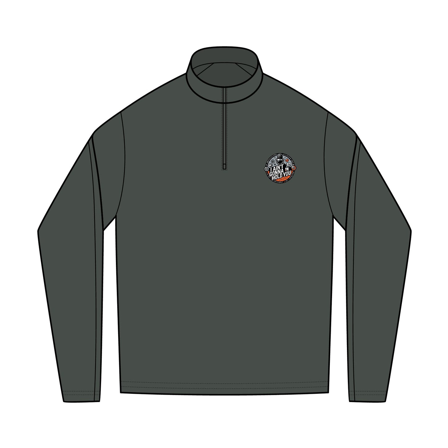 Quarter-Zip Pullover — Unisex Stretch Embroidered logo Sweater