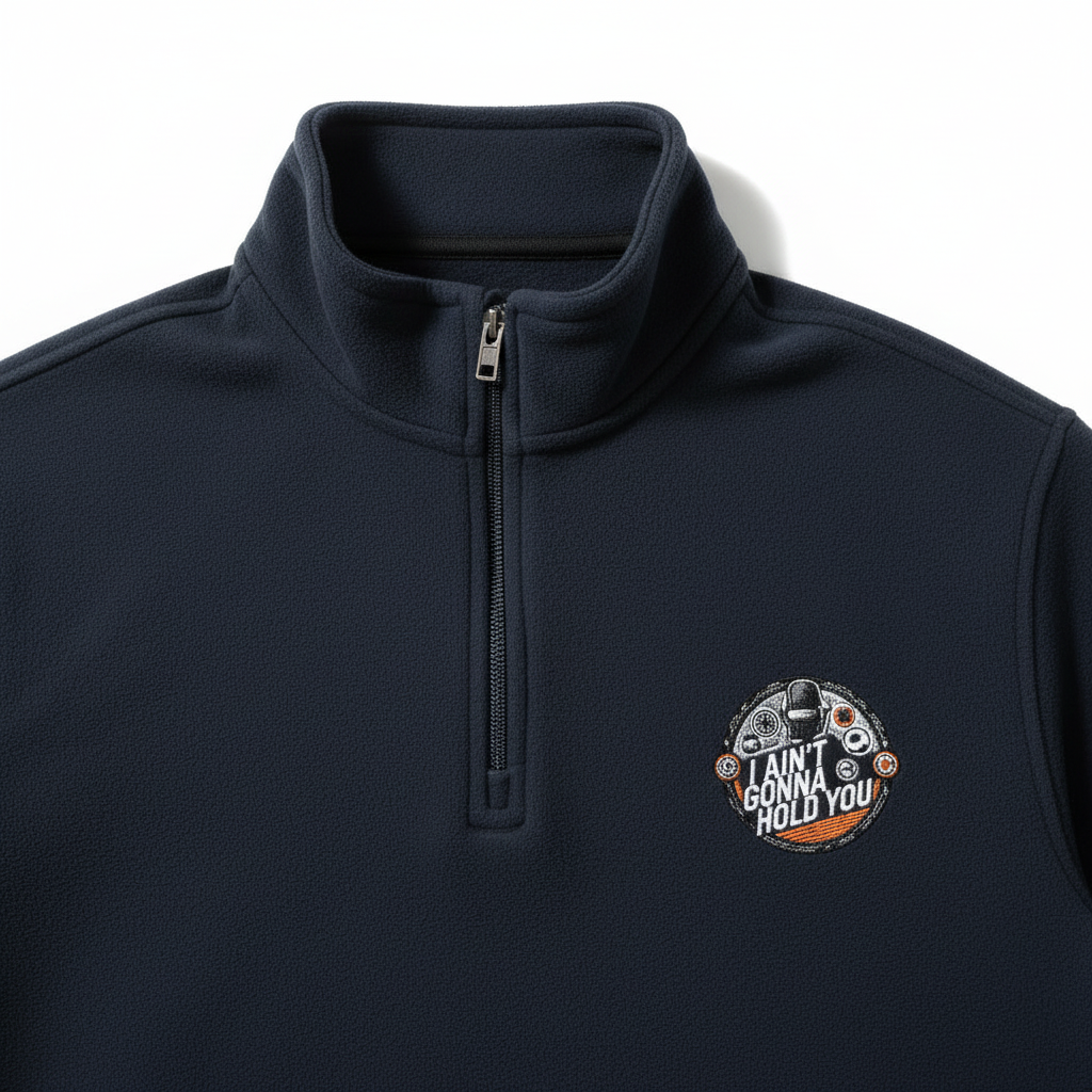 Quarter-Zip Pullover — Unisex Stretch Embroidered logo Sweater