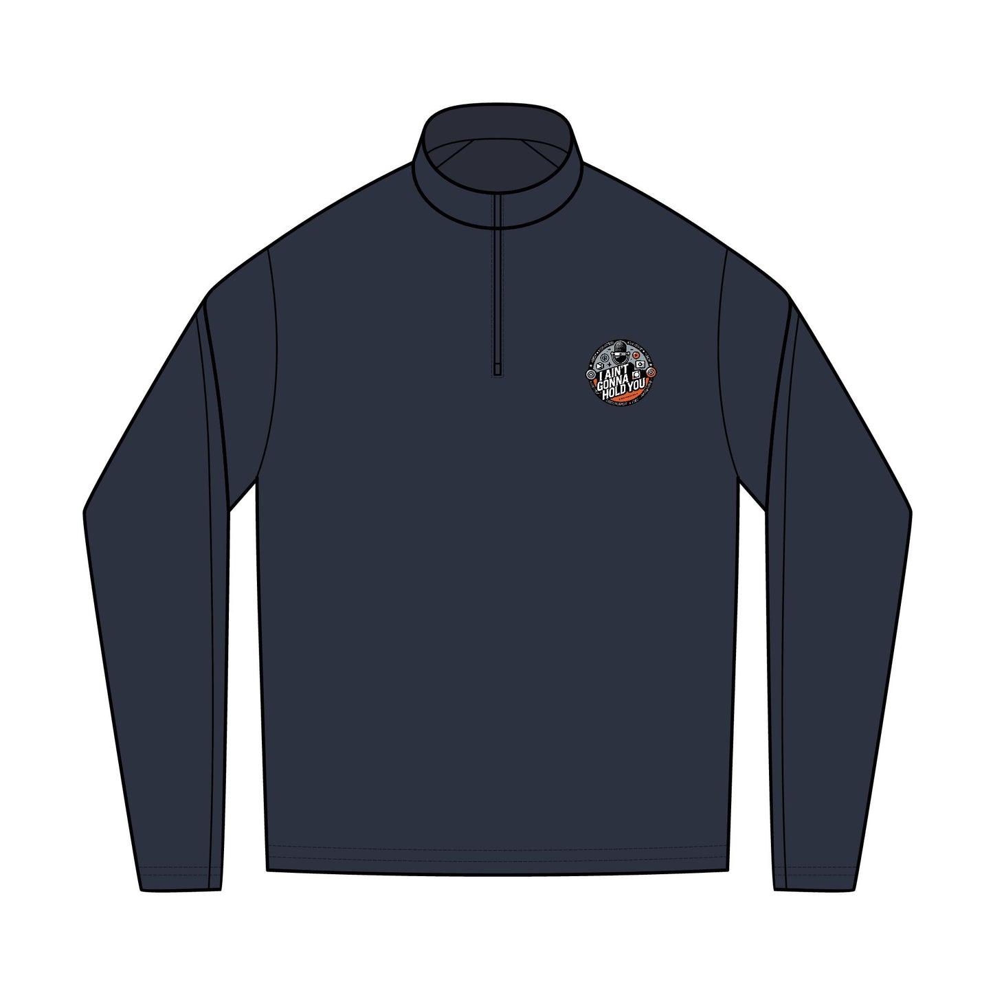 Quarter-Zip Pullover — Unisex Stretch Embroidered logo Sweater