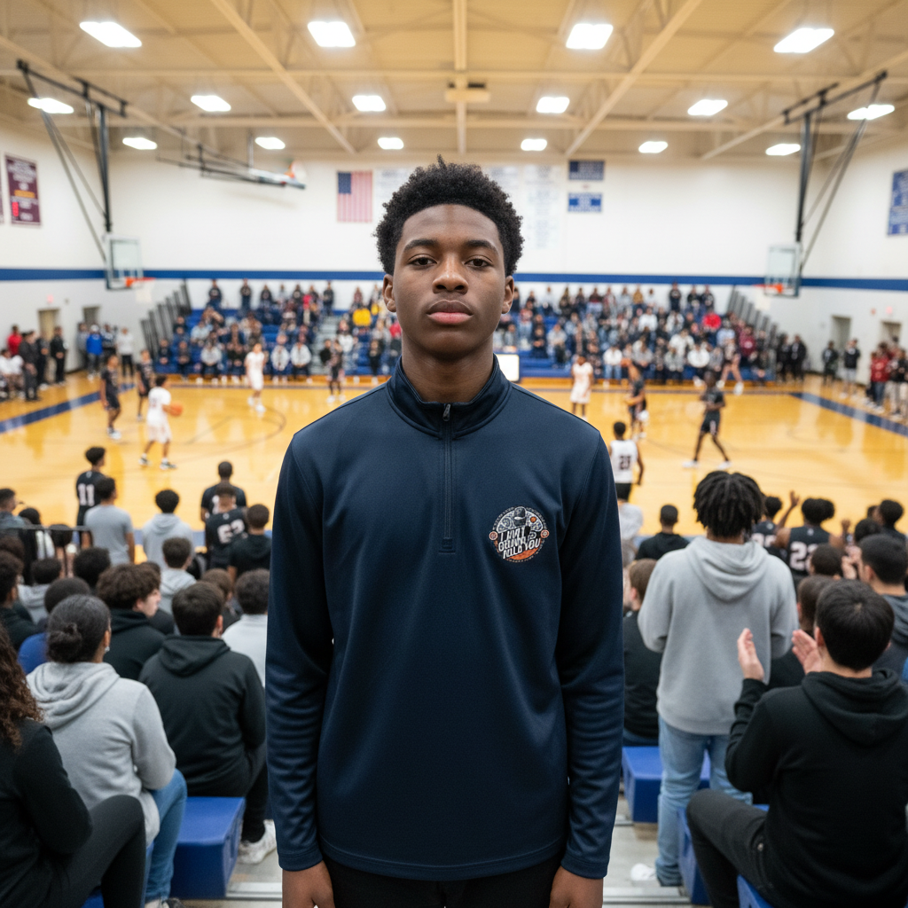 Quarter-Zip Pullover — Unisex Stretch Embroidered logo Sweater