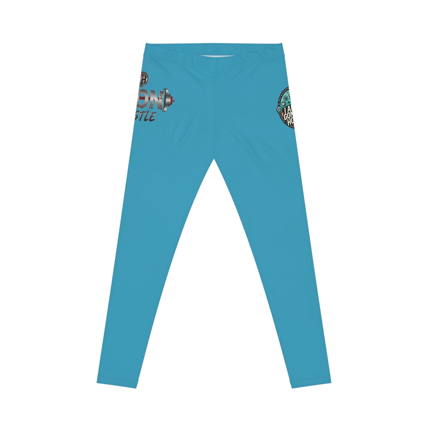 Motivational Graphic Leggings — "Iron Hustle" Fitness Yoga Pants