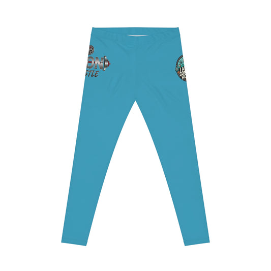 Motivational Graphic Leggings — "Iron Hustle" Fitness Yoga Pants