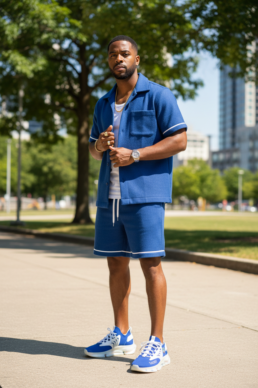 Blue Mesh Sneakers - 'I AINT GONNA HOLD YOU' Exclusive Collection for Men