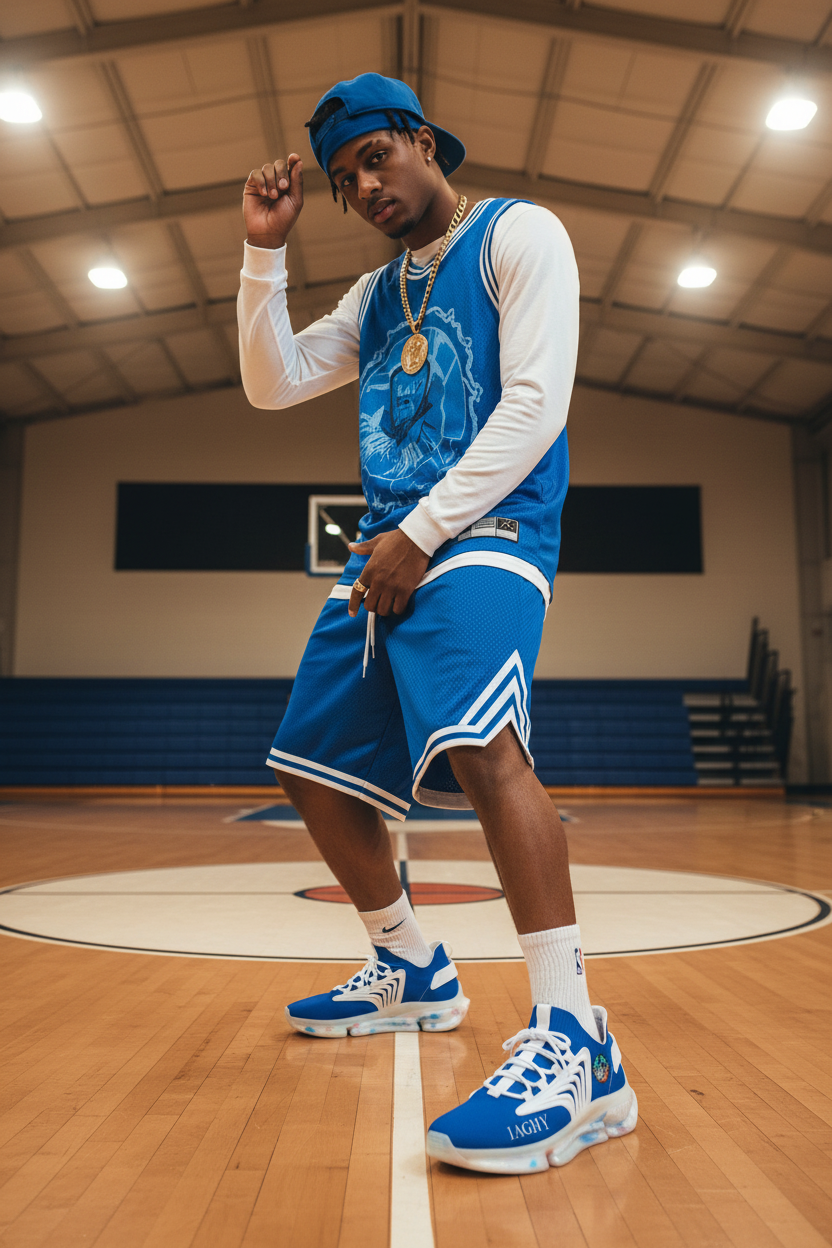 Blue Mesh Sneakers - 'I AINT GONNA HOLD YOU' Exclusive Collection for Men