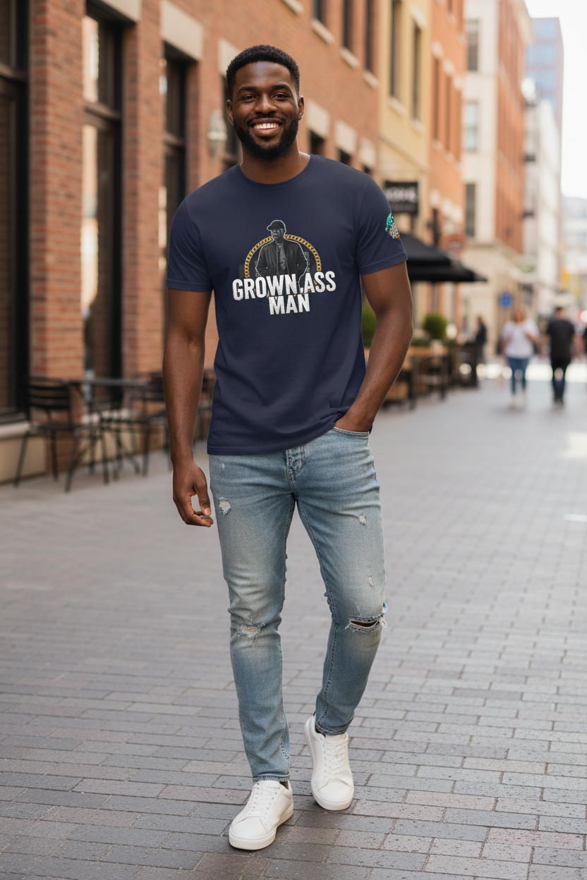 Grown Ass Man Graphic Tee — Funny Urban Slang T‑Shirt