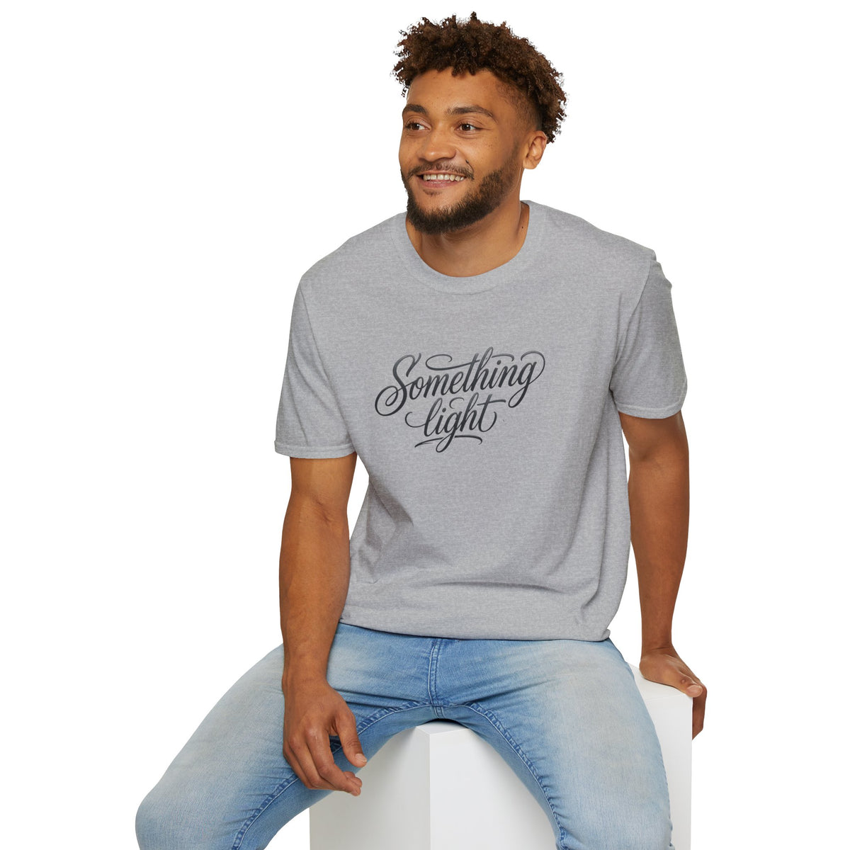 Something Light T-Shirt — Script Typography Casual Tee