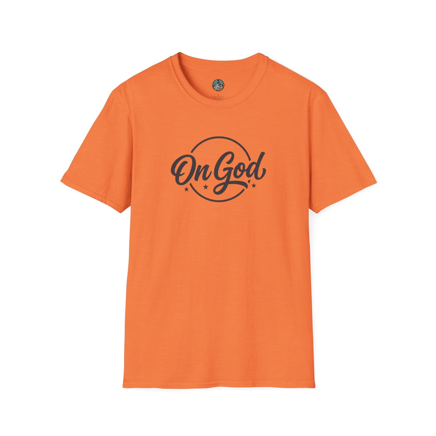 On God T-Shirt — Faith-Inspired Retro Script White Tee