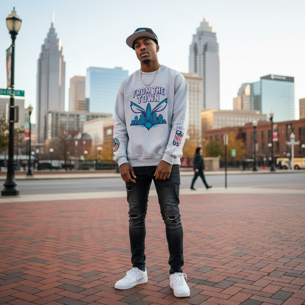 Charlotte From The Town Crewneck Sweatshirt — Queen City Pride Pullover