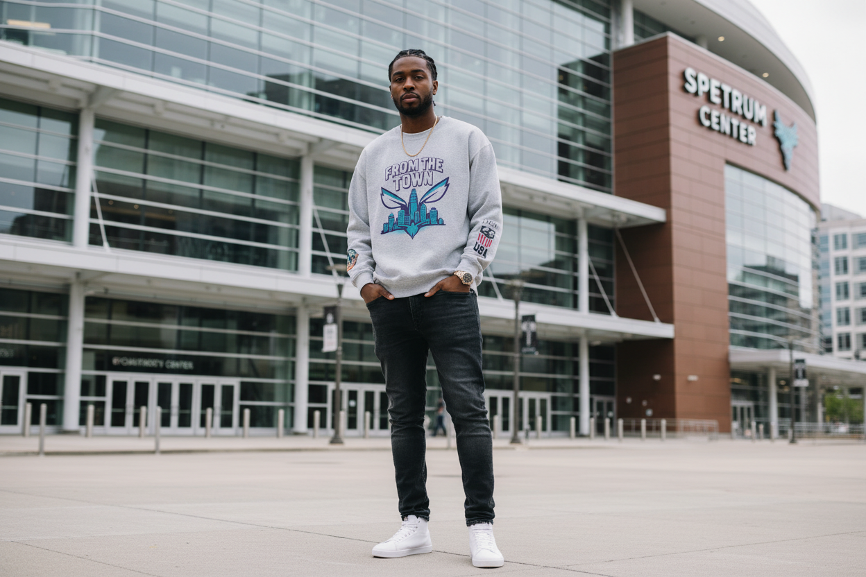 Charlotte From The Town Crewneck Sweatshirt — Queen City Pride Pullover
